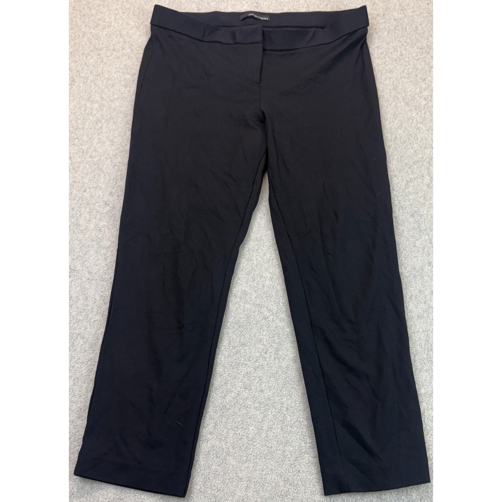 Amanda + Chelsea Womens Ankle Pant Black Contemporary Fit Preppy Straight Leg 14